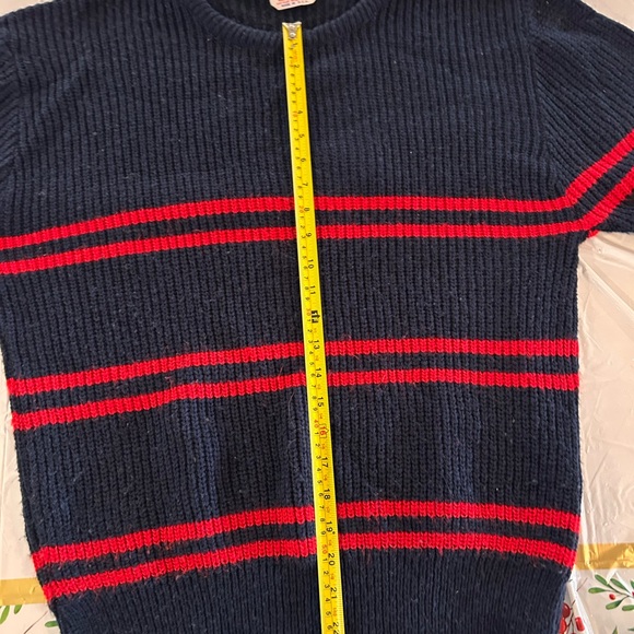 Vintage Edison Men’s Red And Blue Sweater 80s - Picture 5 of 6